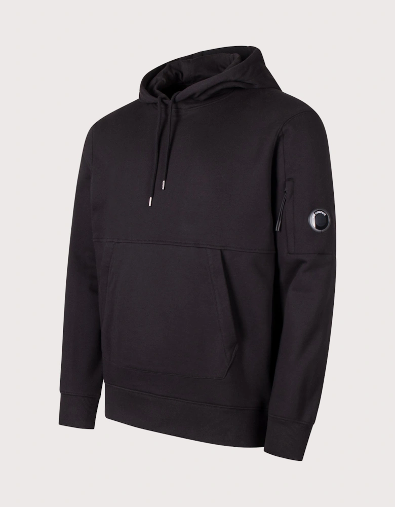 Diagonal Raised Fleece Lens Hoodie