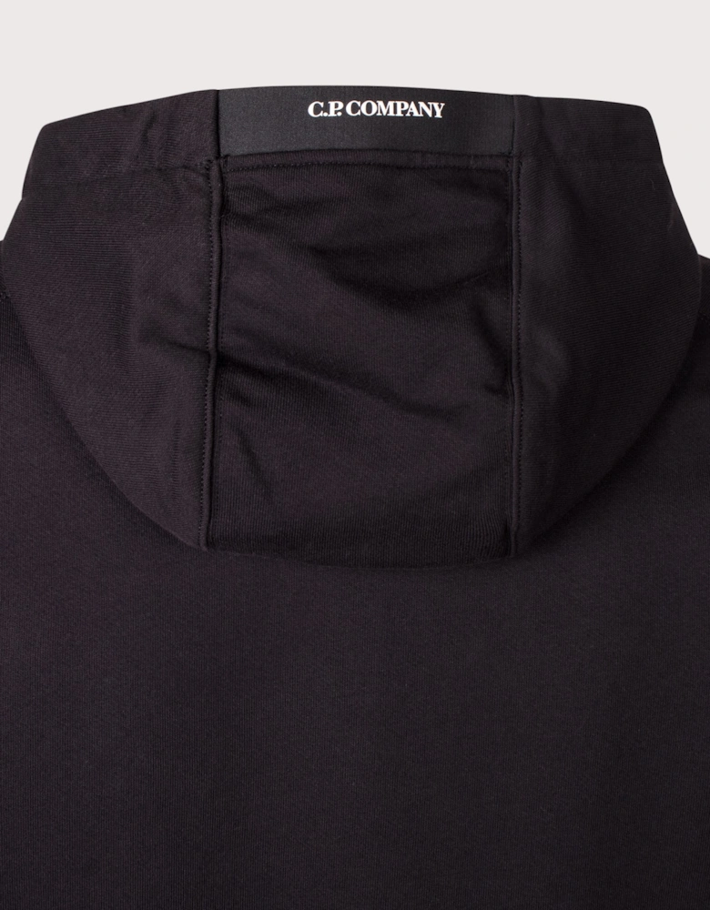 Diagonal Raised Fleece Lens Hoodie