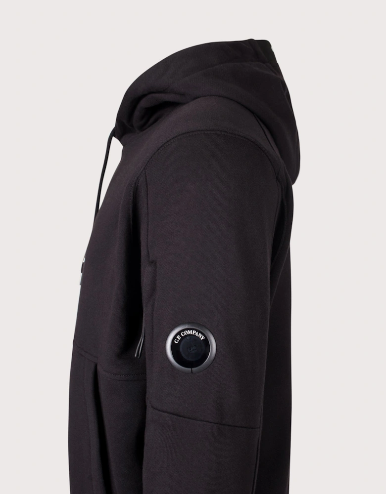 Diagonal Raised Fleece Lens Hoodie