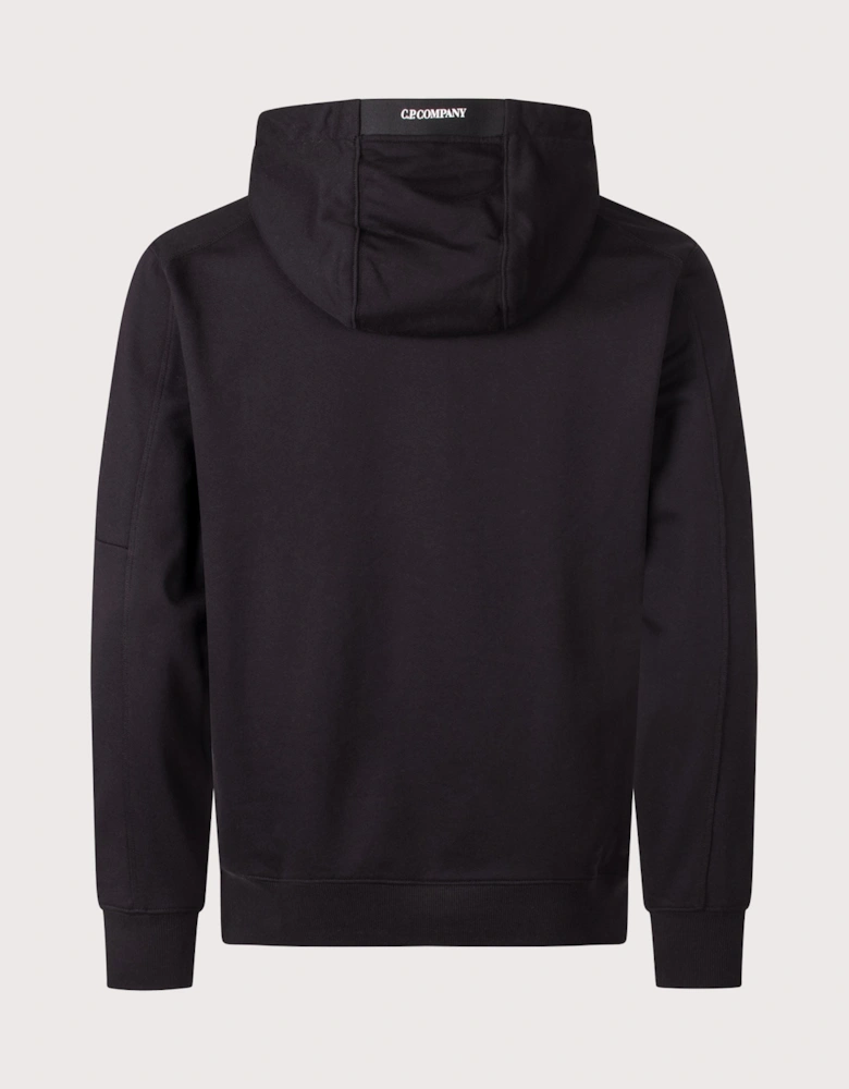 Diagonal Raised Fleece Lens Hoodie