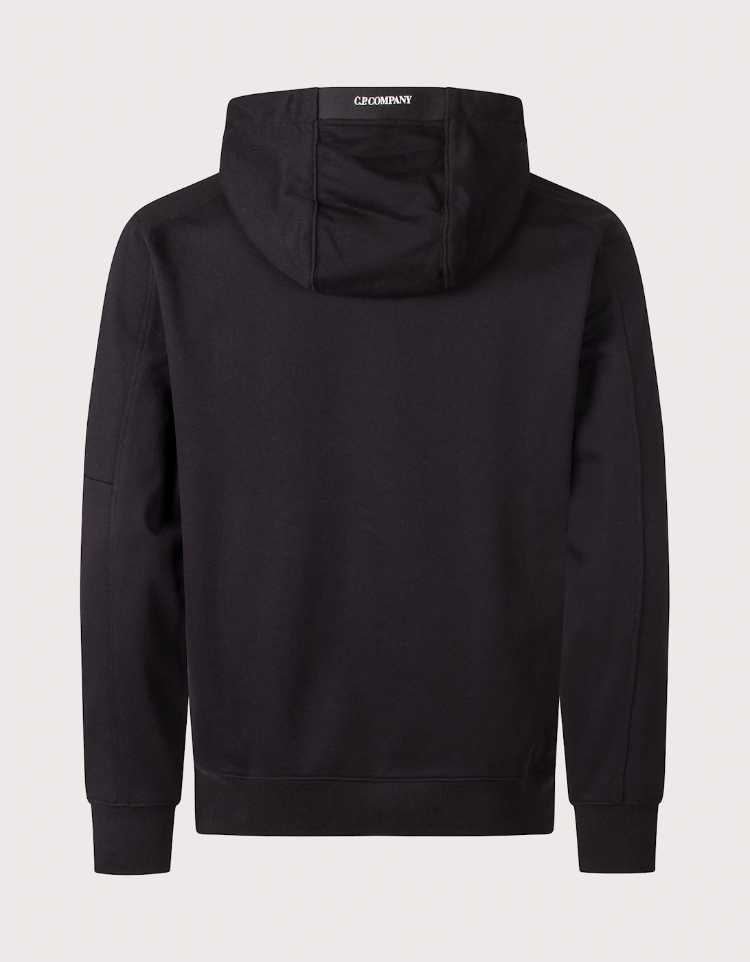 Diagonal Raised Fleece Lens Hoodie