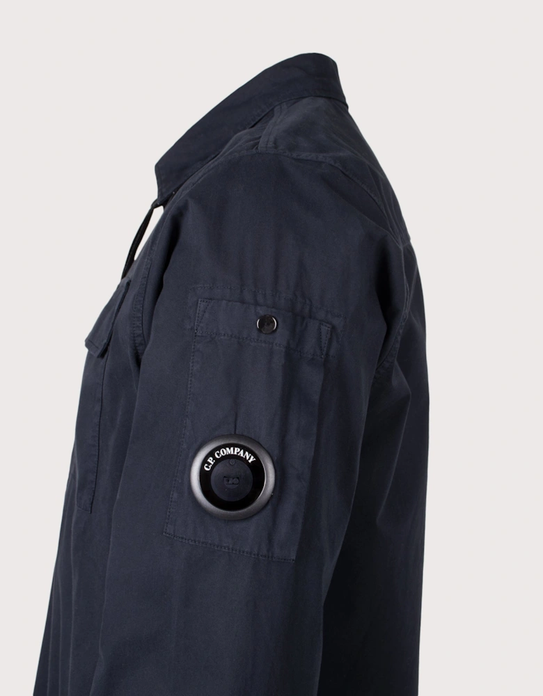 Organic Gabardine Zipped Lens Overshirt