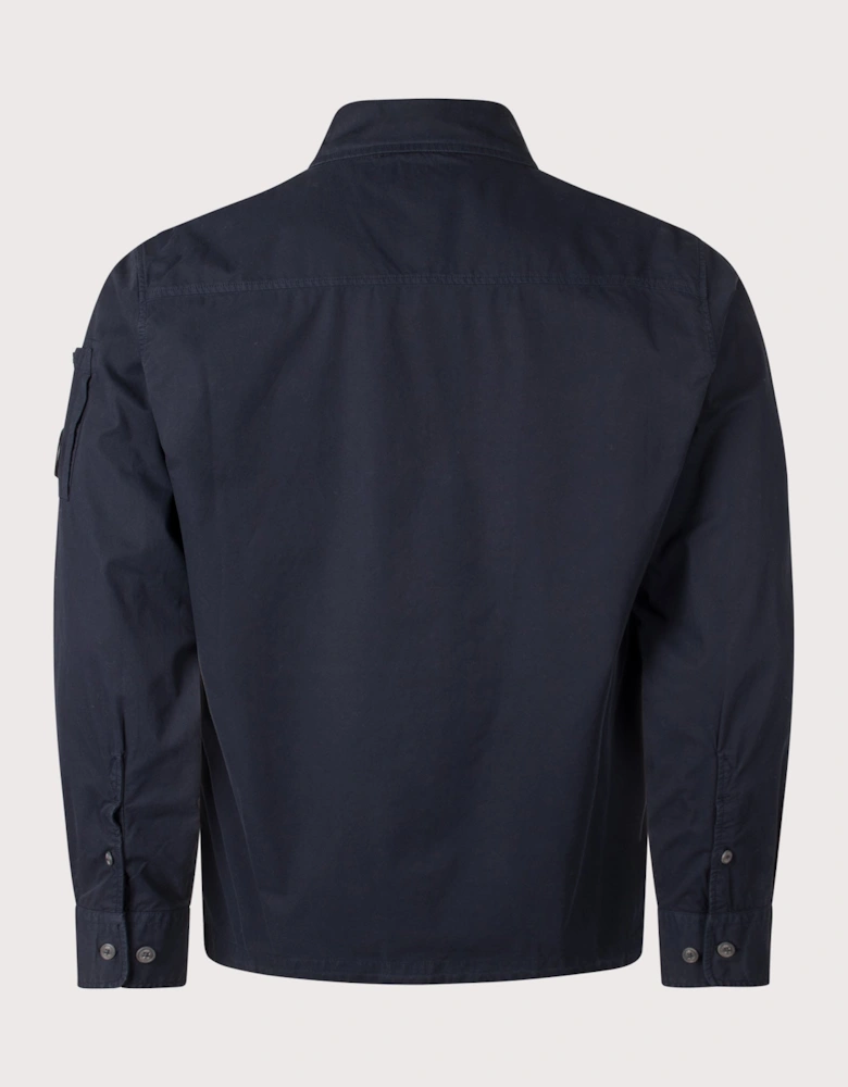 Organic Gabardine Zipped Lens Overshirt
