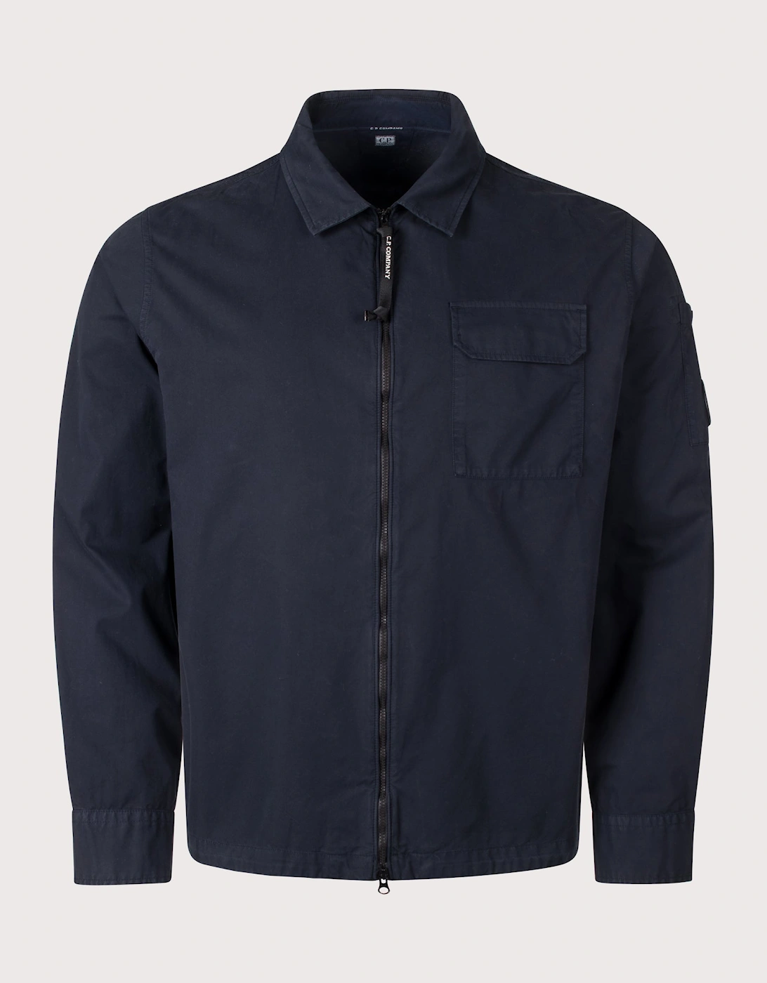 Organic Gabardine Zipped Lens Overshirt