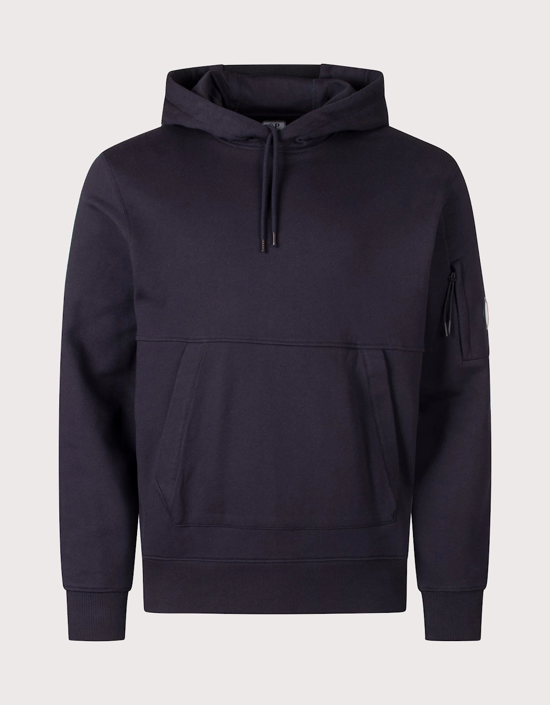 Diagonal Raised Fleece Lens Hoodie
