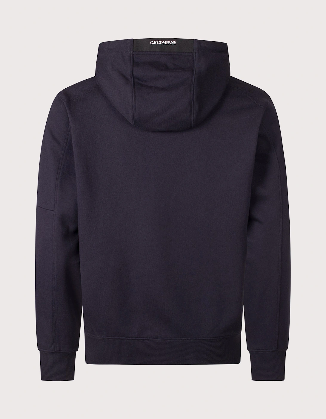 Diagonal Raised Fleece Lens Hoodie