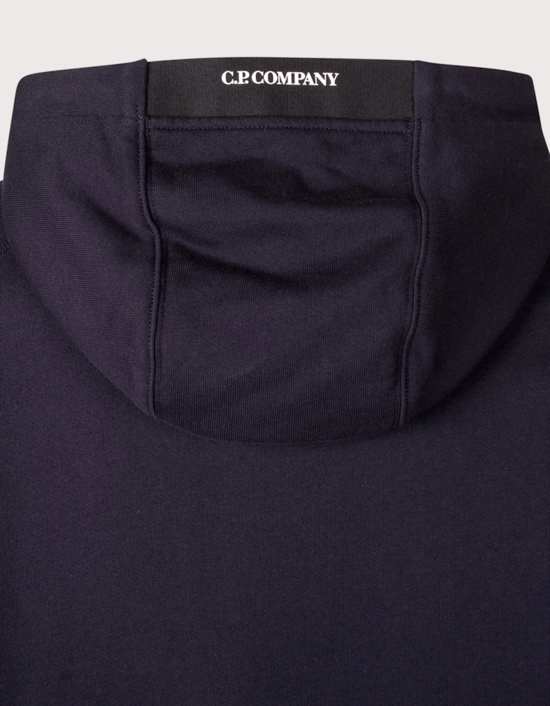 Diagonal Raised Fleece Lens Hoodie