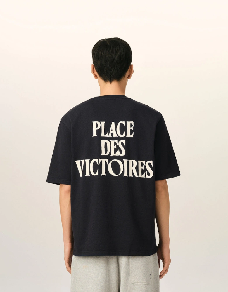 Ami Paris Logo Print T Shirt Black