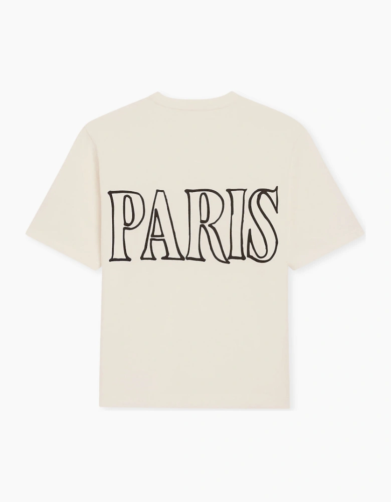 Men's AMI White Cream AMI PARIS Print T-Shirt