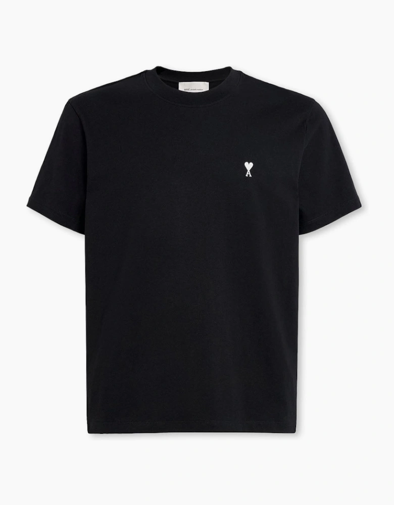 Men's Black Ami Paris 'Ami De Coeur' Cotton T-Shirt