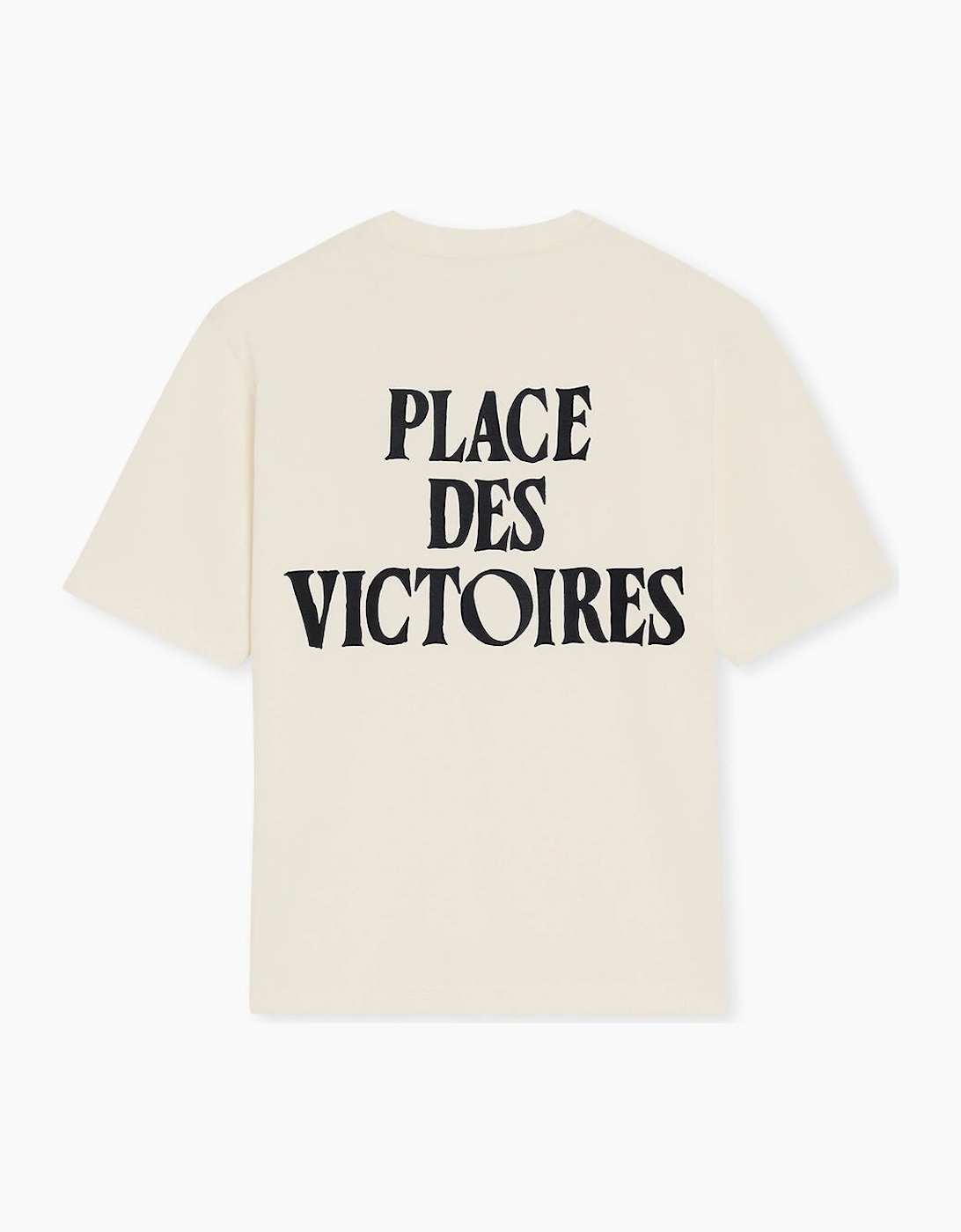 Men's AMI Cream 'Ami De Coeur' Et Imprime Place Des Victoires Au Dos T-Shirt