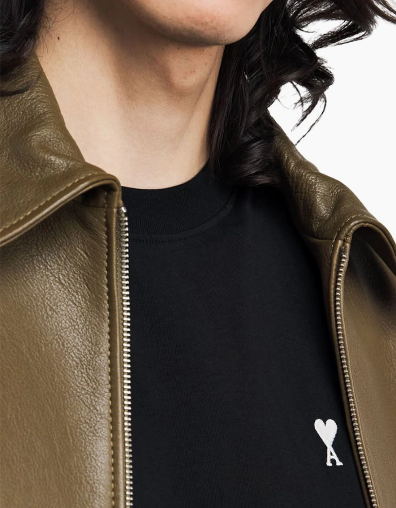 Men's Black Ami Paris 'Ami De Coeur' Cotton T-Shirt