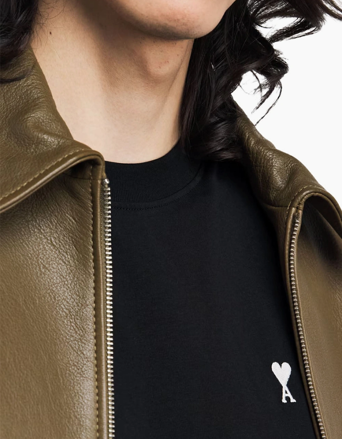 Men's Black Ami Paris 'Ami De Coeur' Cotton T-Shirt