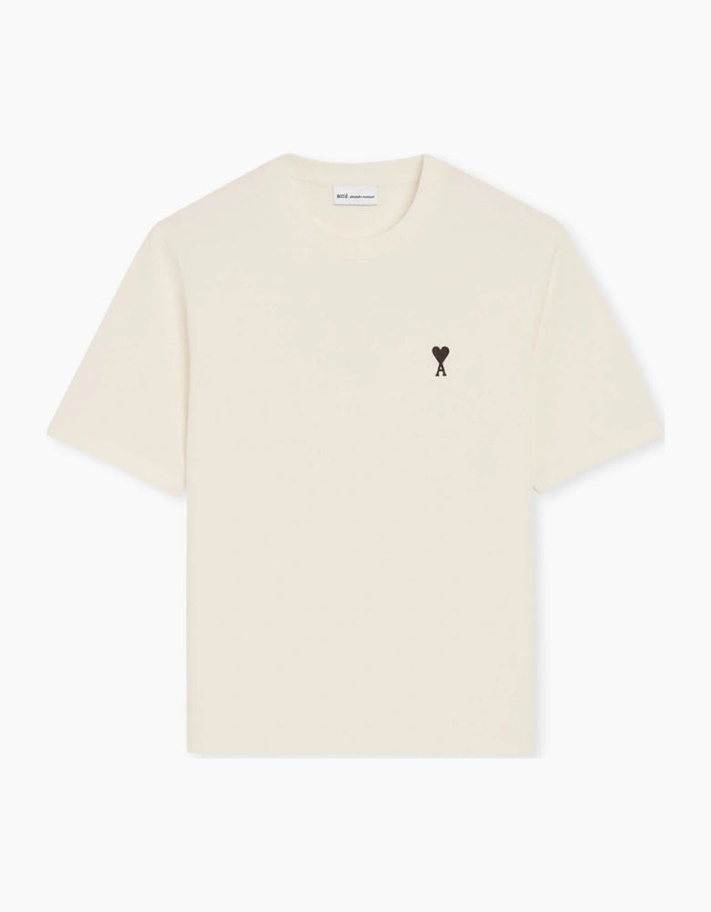 Men's AMI Cream 'Ami De Coeur' Et Imprime Place Des Victoires Au Dos T-Shirt
