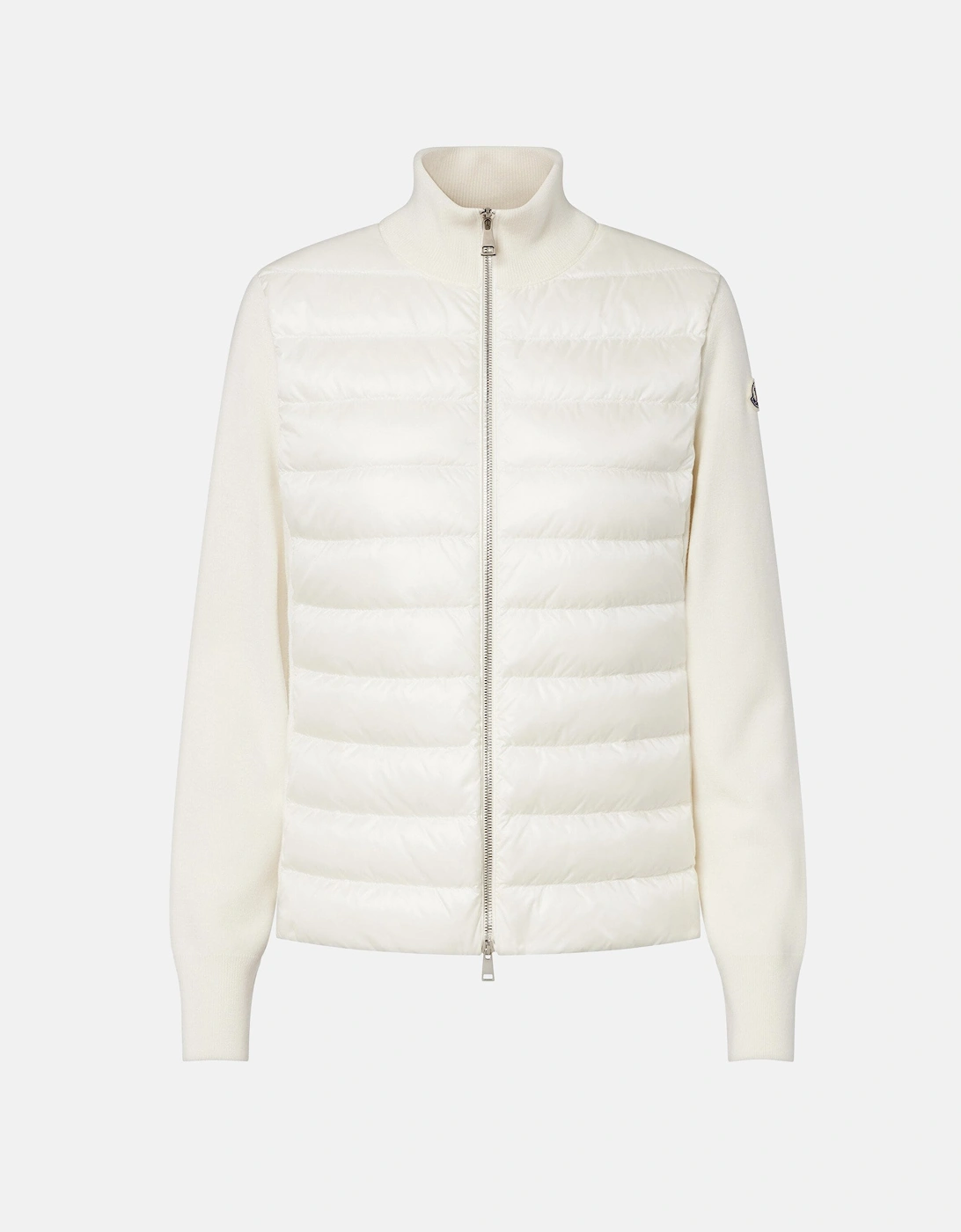 Moncler Women's White Hybrid Cardigan Cream - Size L