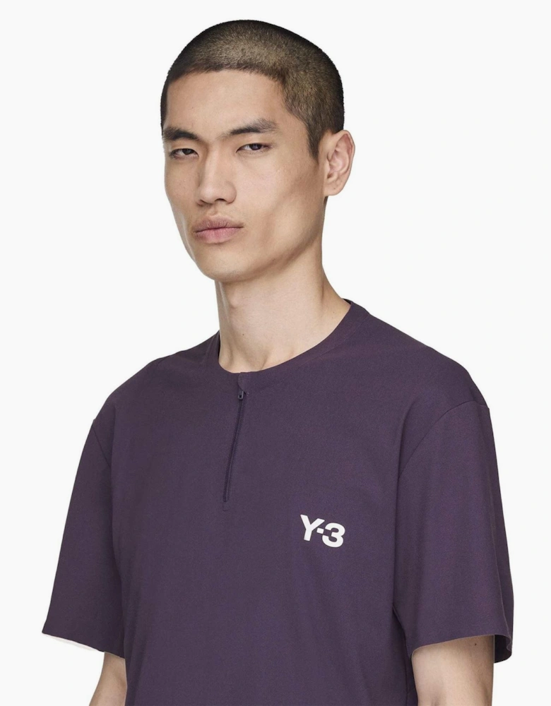 Printed Logo Crew Neck Raglan Short Sleeve T-Shirt
