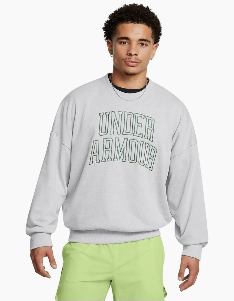 Icon Crew Neck Ribbed Collar Long Sleeve Sweatshirt