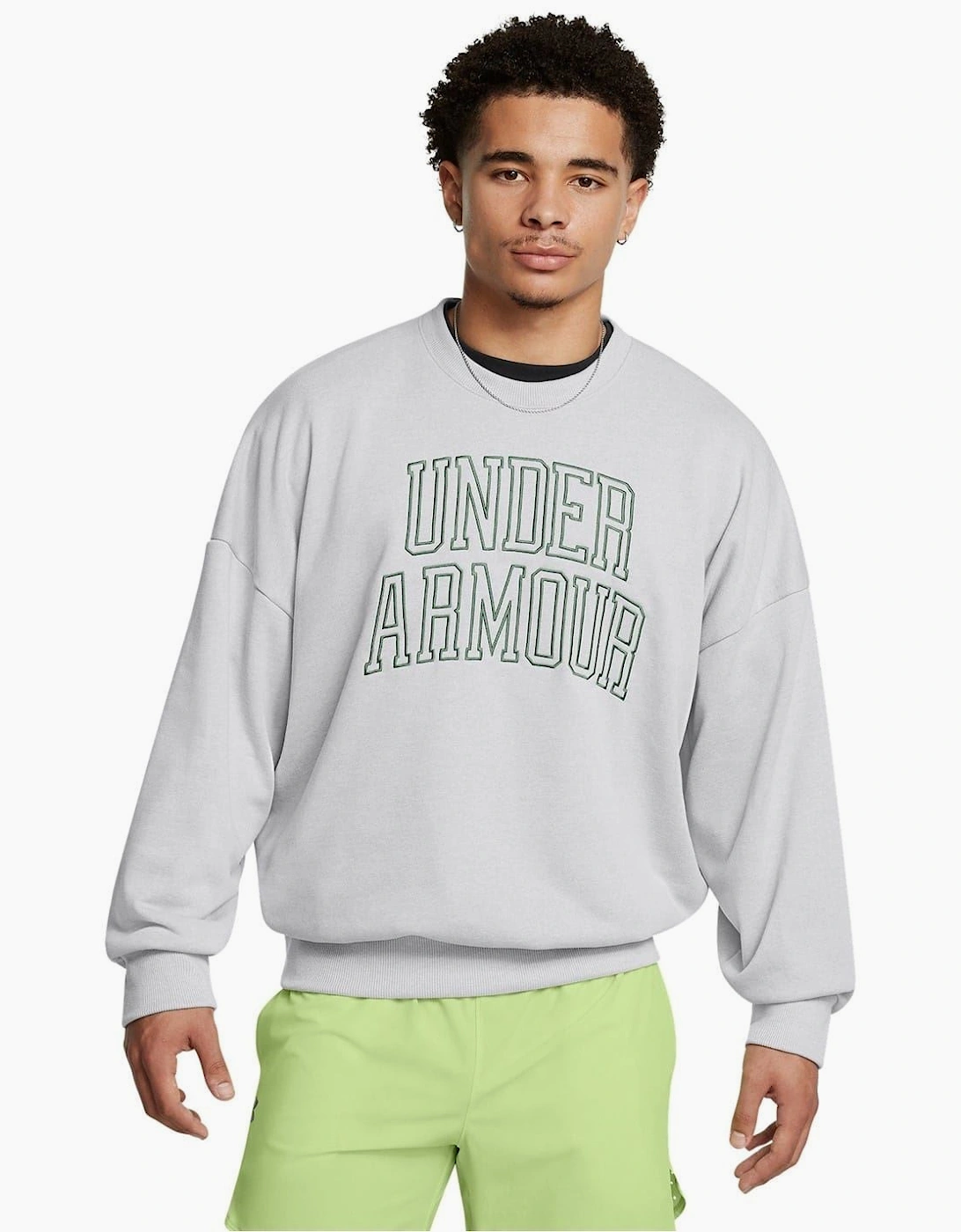 Icon Crew Neck Ribbed Collar Long Sleeve Sweatshirt
