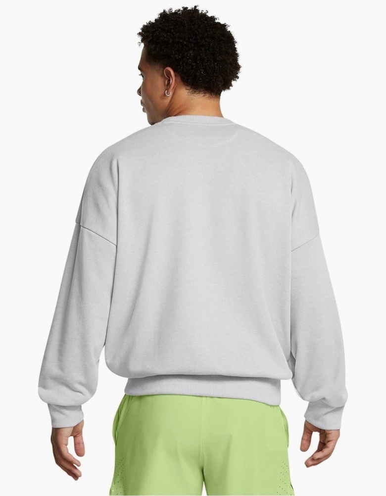 Icon Crew Neck Ribbed Collar Long Sleeve Sweatshirt