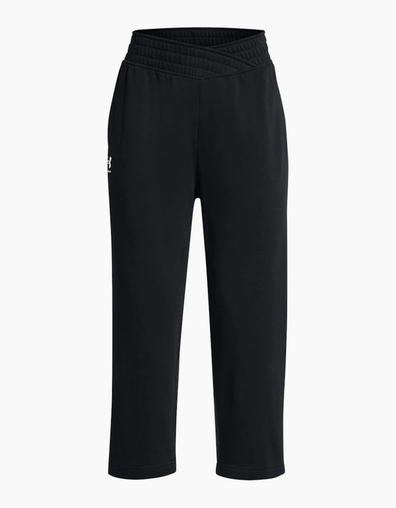 Womens Armour Ua Rival Terry Crop Wide Leg Tracksuit Bottom