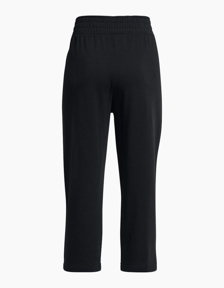 Womens Armour Ua Rival Terry Crop Wide Leg Tracksuit Bottom