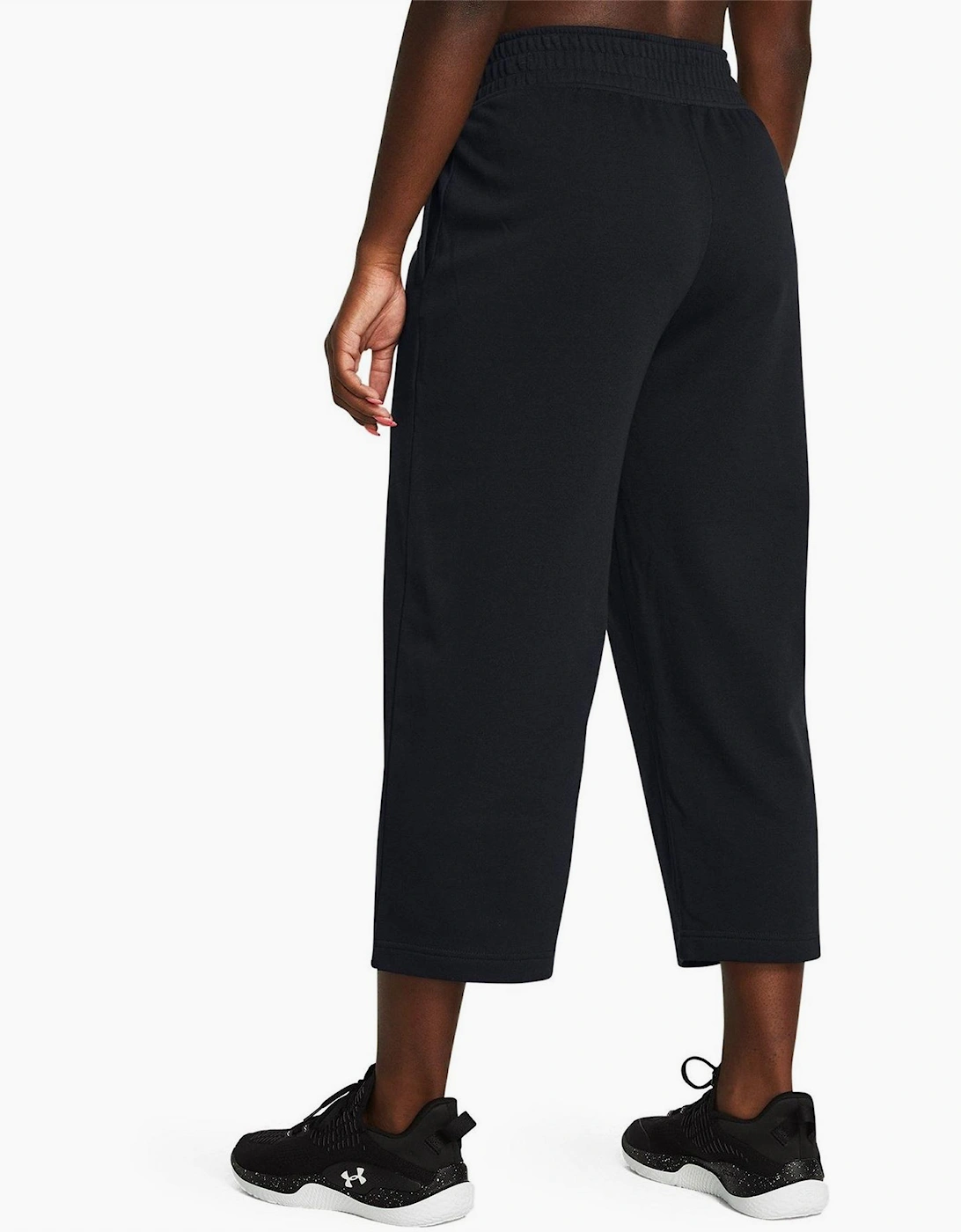 Womens Armour Ua Rival Terry Crop Wide Leg Tracksuit Bottom