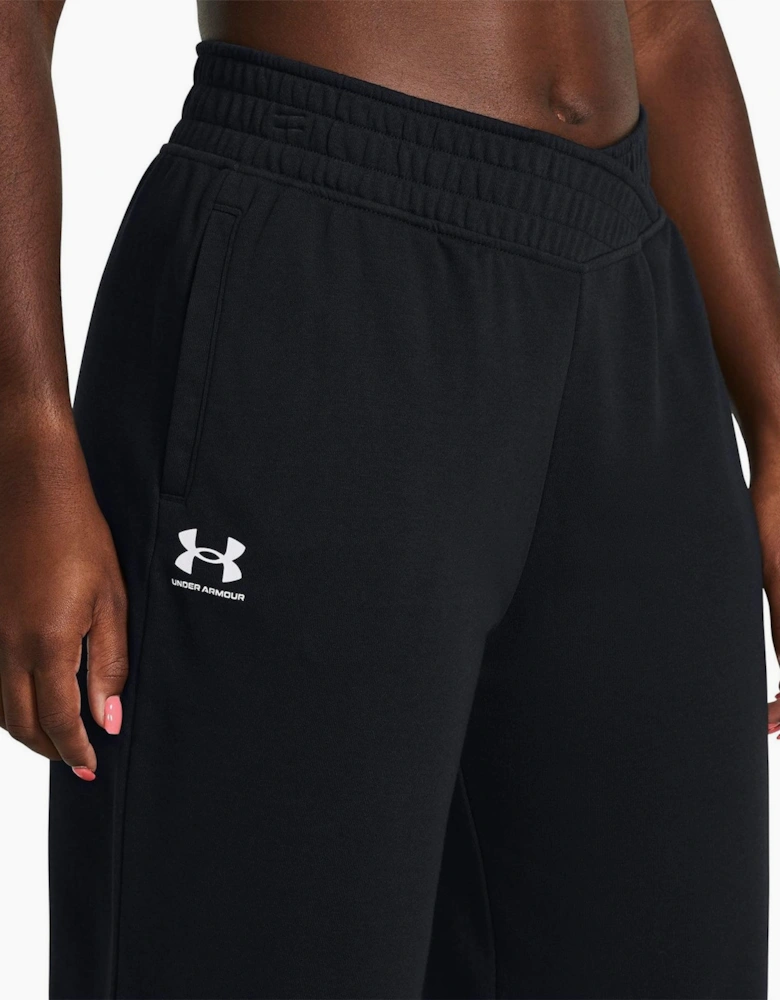 Womens Armour Ua Rival Terry Crop Wide Leg Tracksuit Bottom