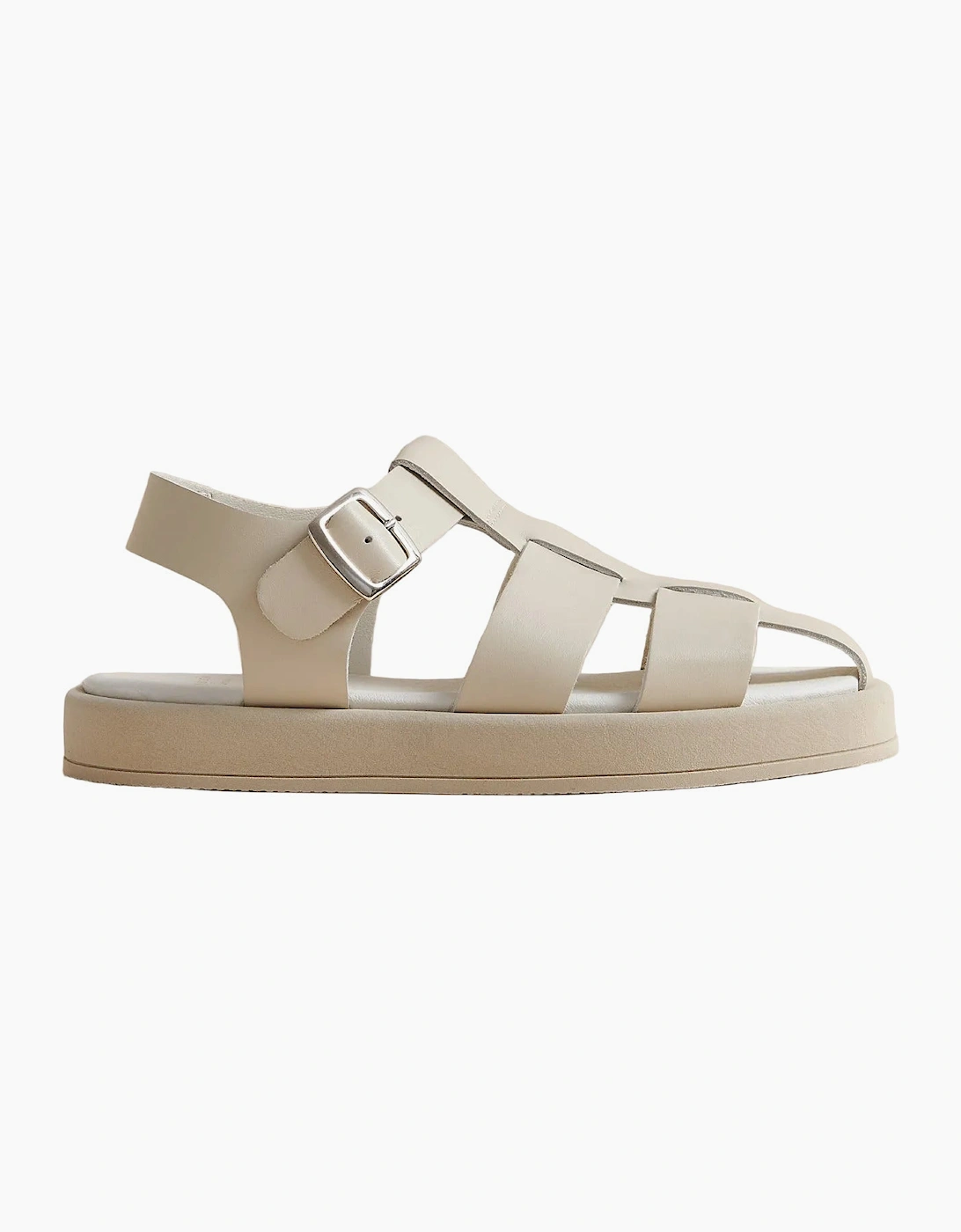 Hudson Women's Cream Naomi Ecru Leather Sandal - Size: 6