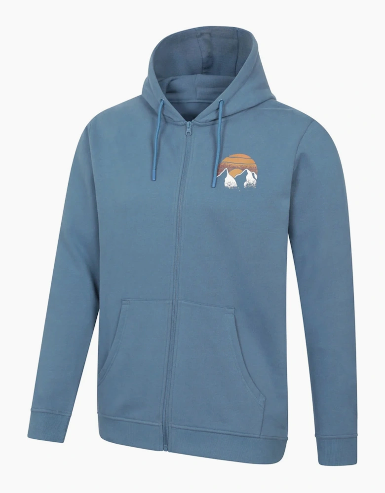 Mountain Warehouse Mens Circle Mountain Drawcord Full Zip Hoodie