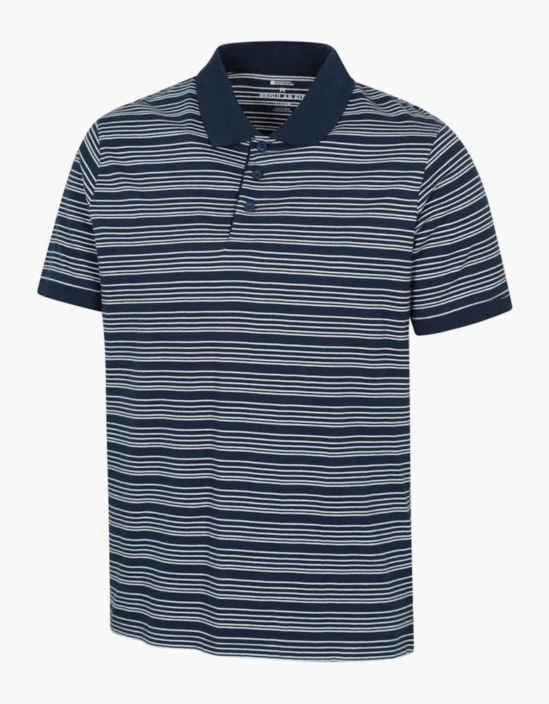 Mountain Warehouse Mens Wren Stripe Cotton Polo Shirt