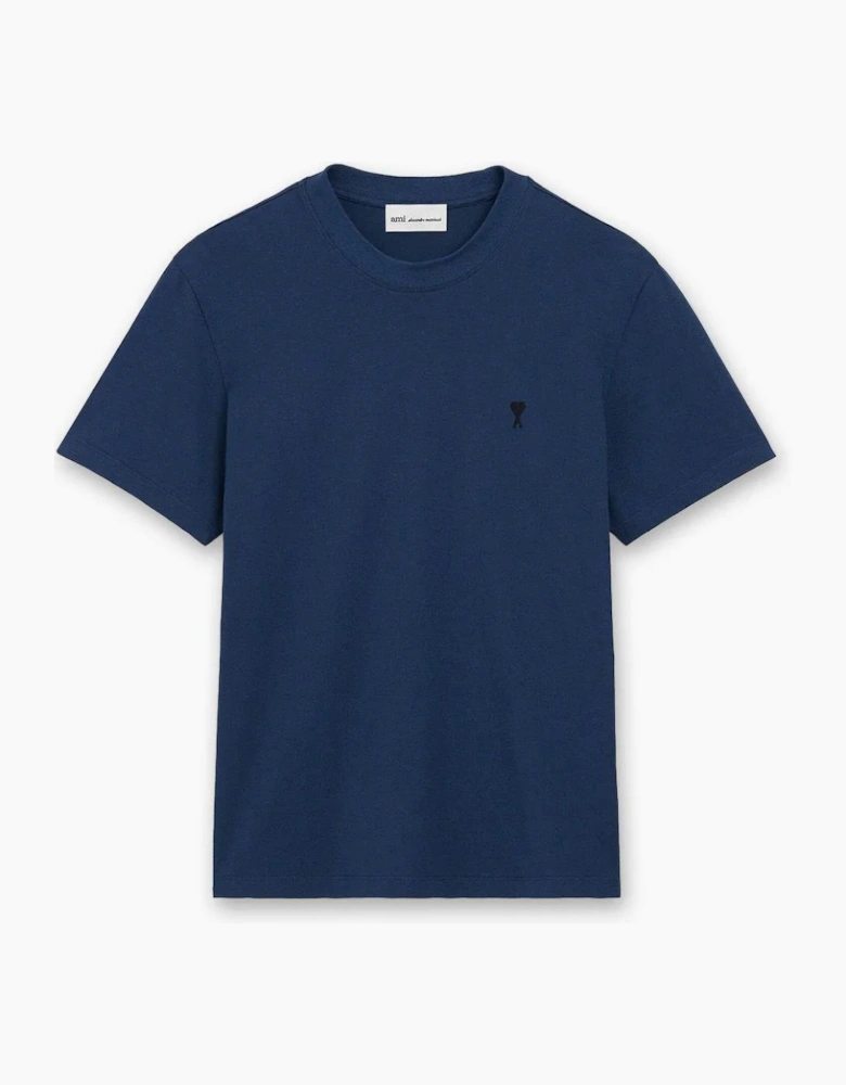 Ami Paris 'Ami De Coeur' Heart T-Shirt Blue Ink