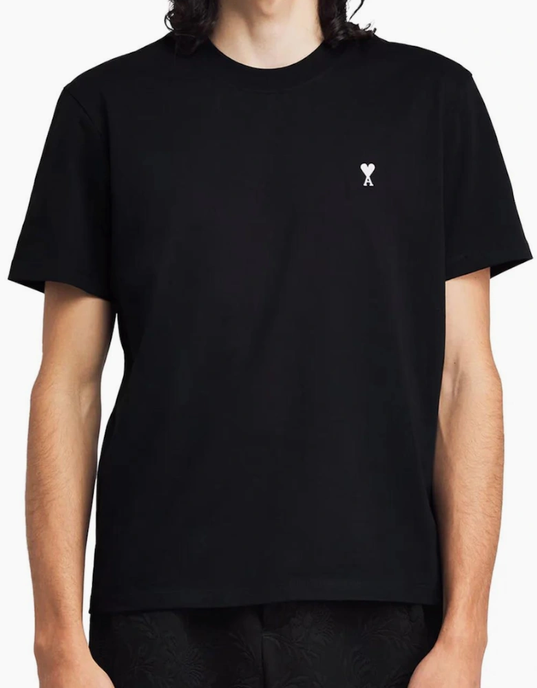 Ami Paris 'Ami De Coeur' White Heart T-Shirt Black