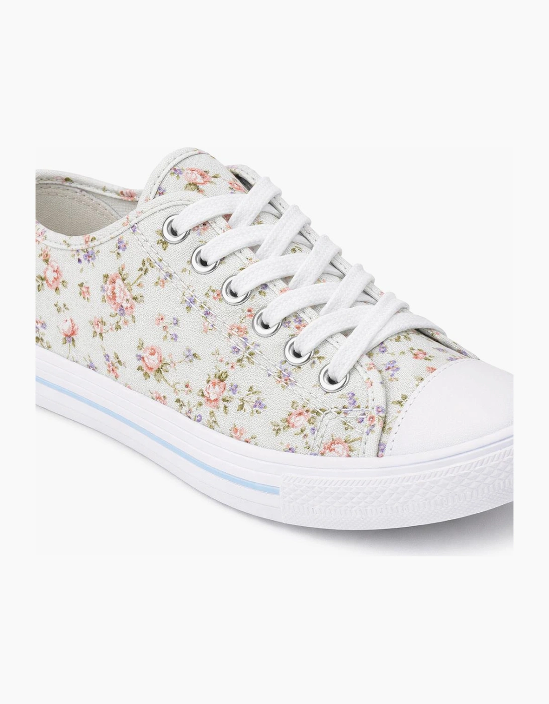 DEK EMILY Womens Casual Shoes Light Grey Floral