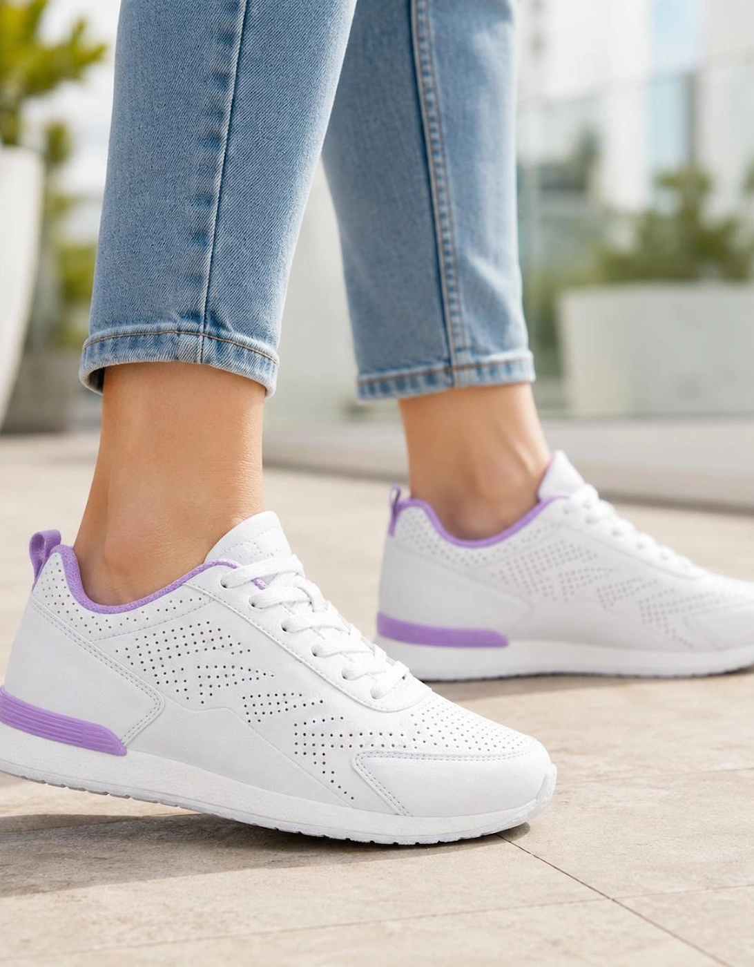 FLUKE Ladies Shoes White/Lilac