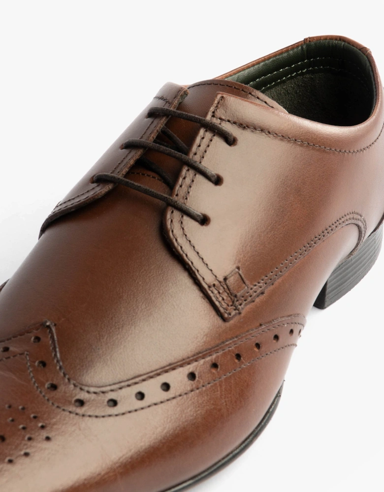 Silver Street London FLEET Mens Brogue Shoes Brown