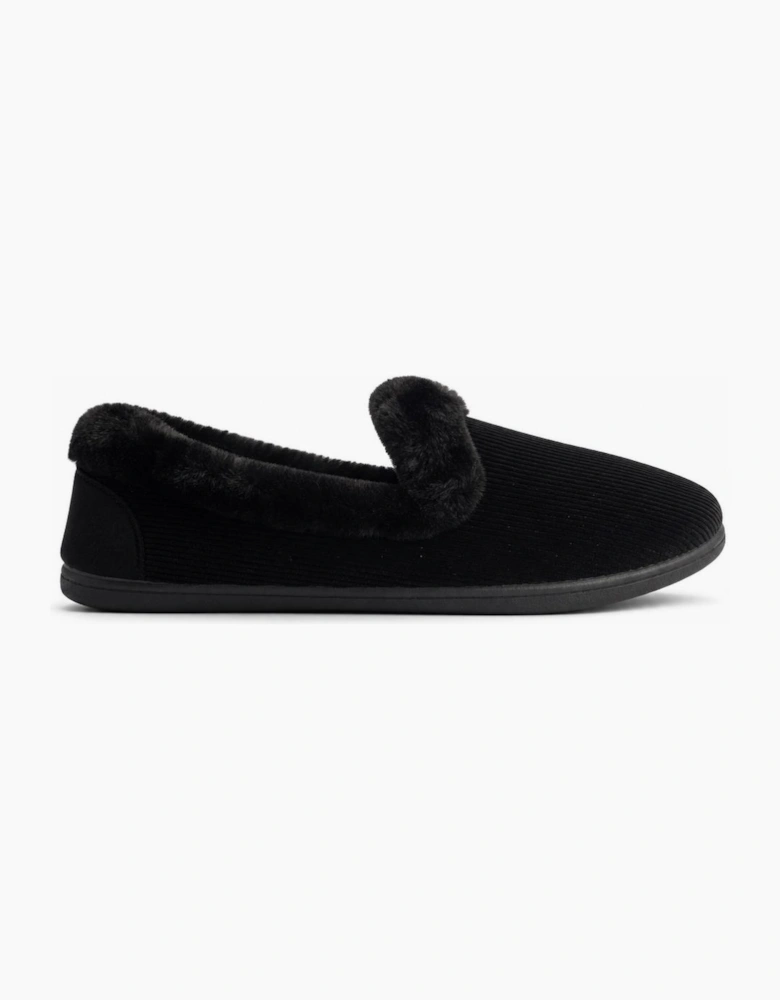 Padders REPOSE Womens (2E Fit) Full Slippers Black