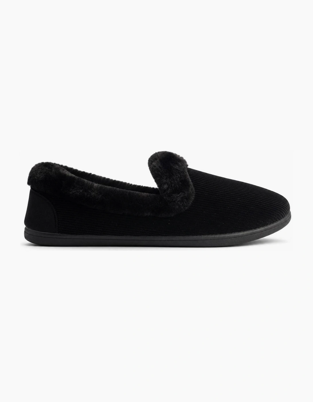 Padders REPOSE Womens (2E Fit) Full Slippers Black
