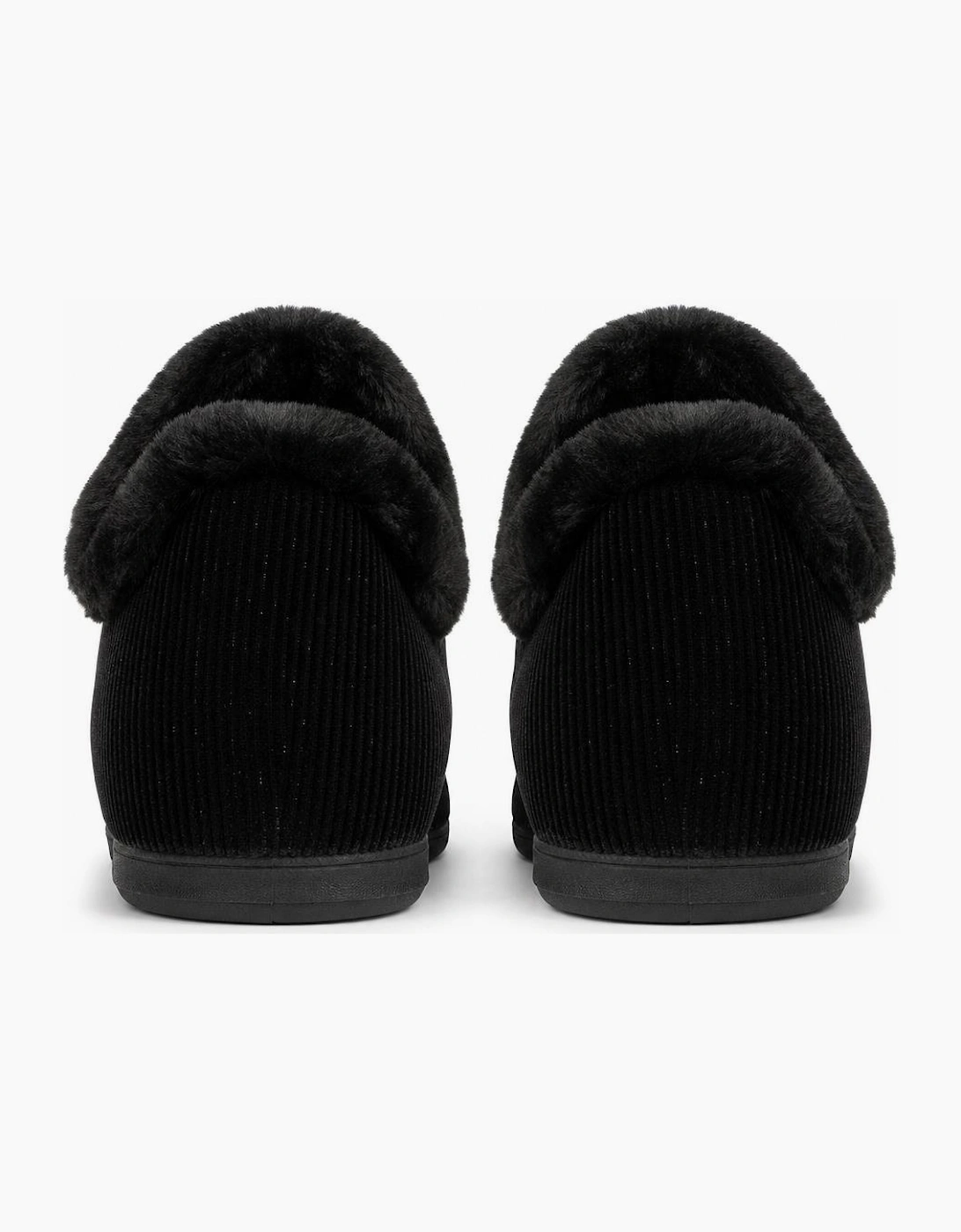 Padders REPOSE Womens (2E Fit) Full Slippers Black
