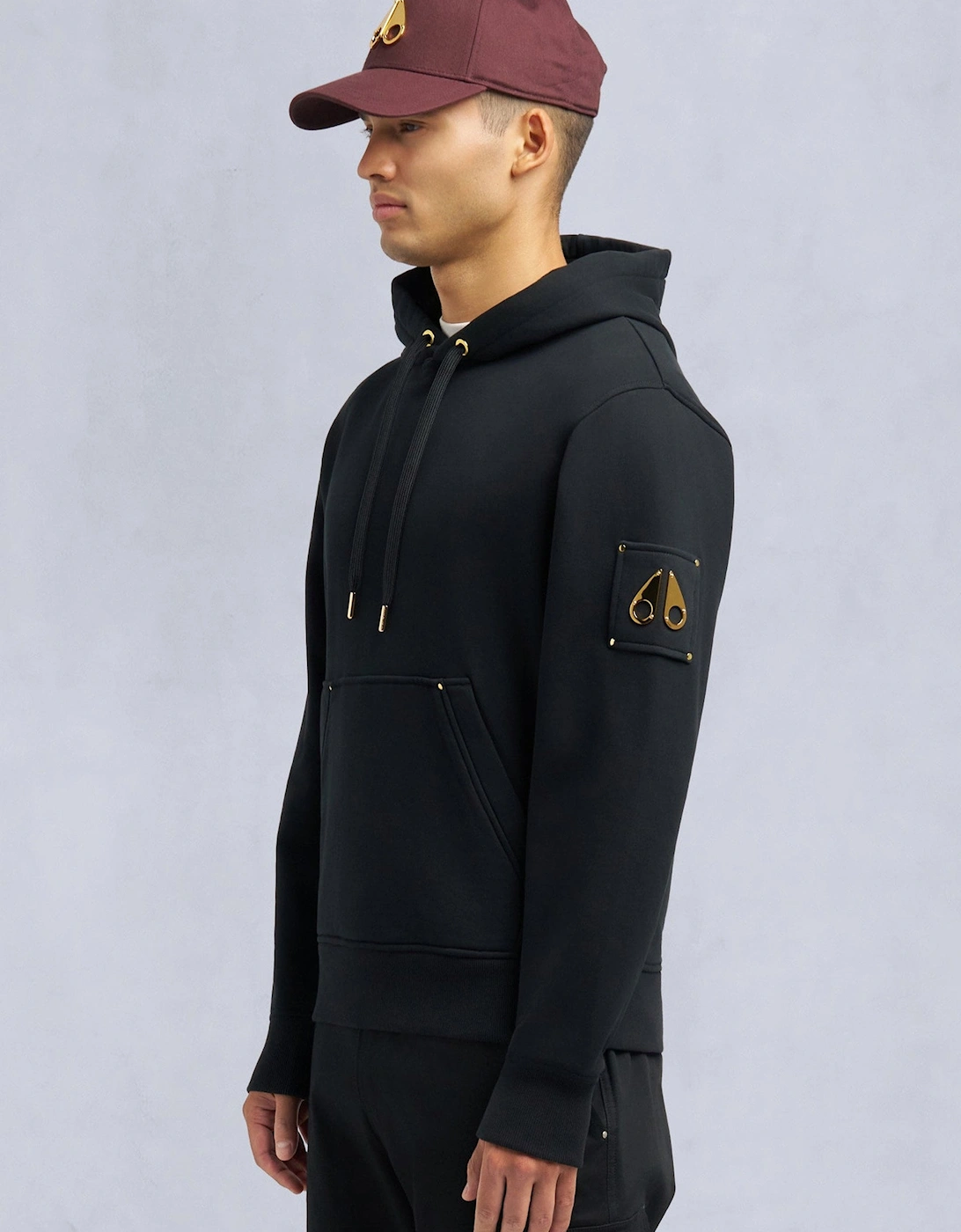 Hartsfield Gold Hooded Logo Top Black