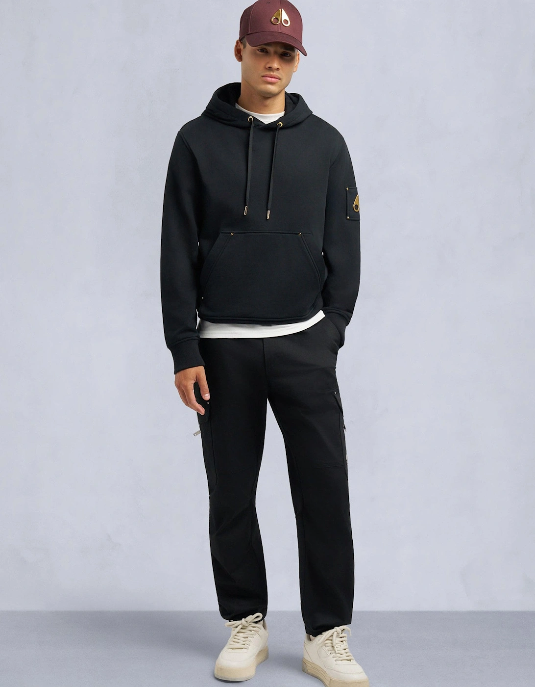 Hartsfield Gold Hooded Logo Top Black