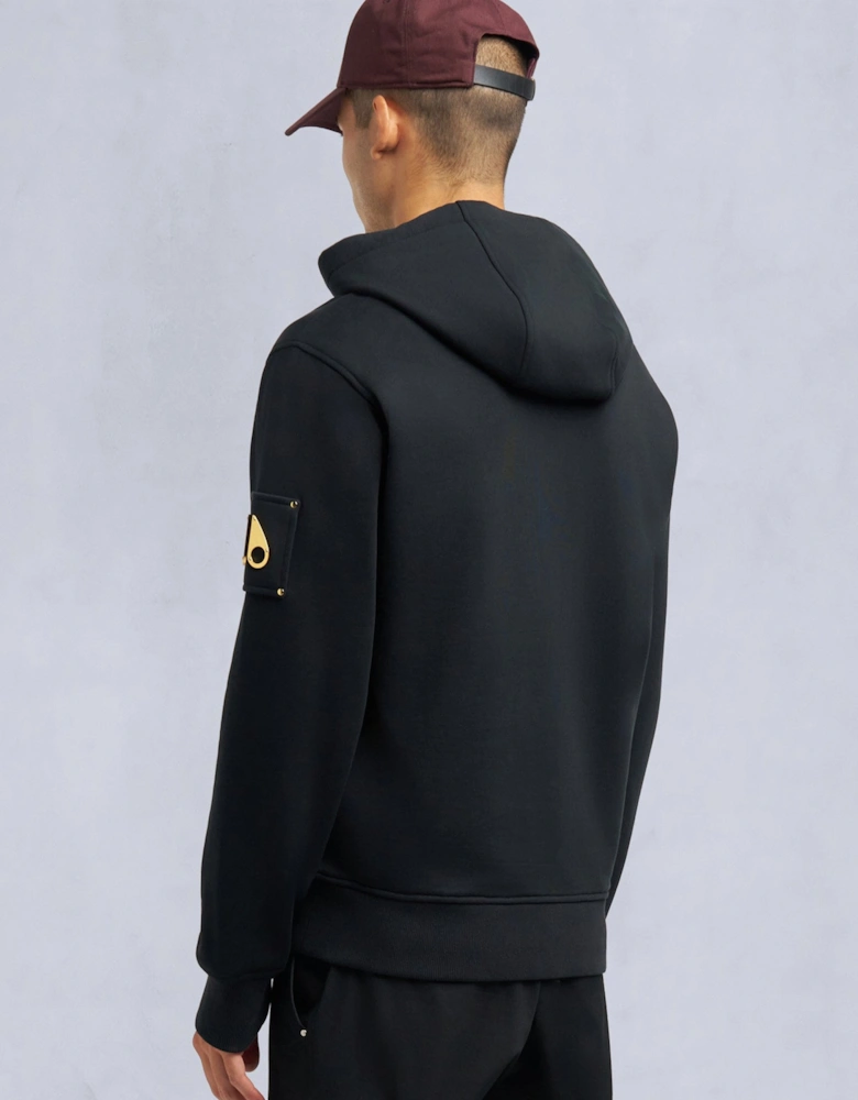 Hartsfield Gold Hooded Logo Top Black