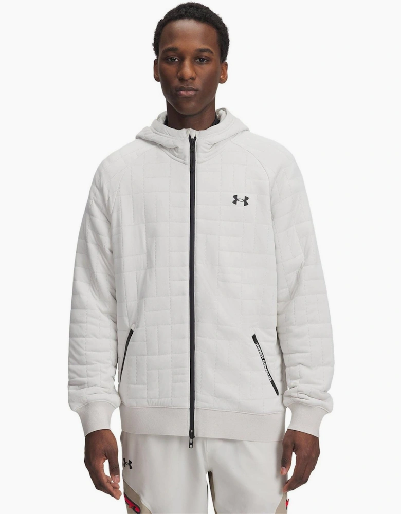Unstoppable Textured Hooded Full Zipper Ribbed Cuff Jacket