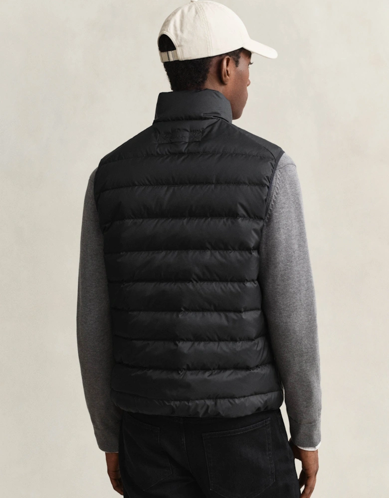 GANT Mens Light Down Shield Logo Gilet - 5 Black