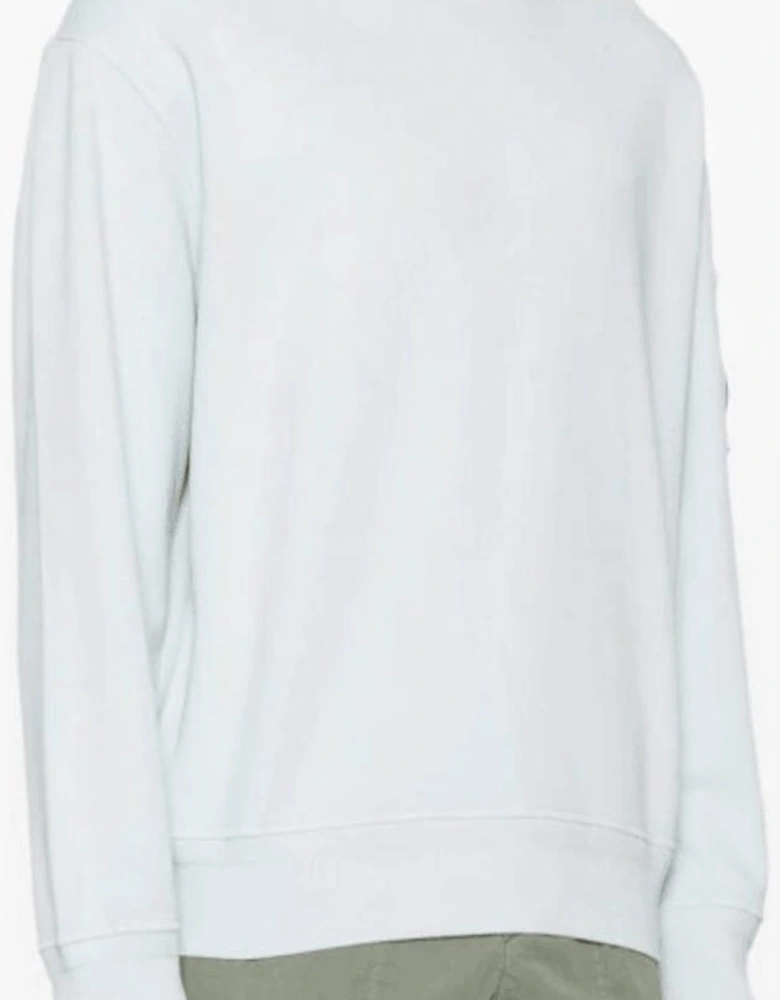 Cotton Lens Logo Crew Neck Starlight Blue Sweatshirt