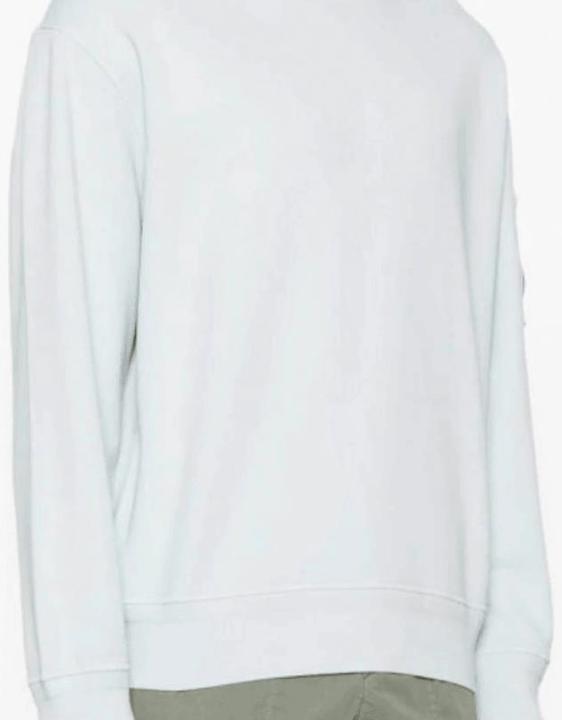 Cotton Lens Logo Crew Neck Starlight Blue Sweatshirt