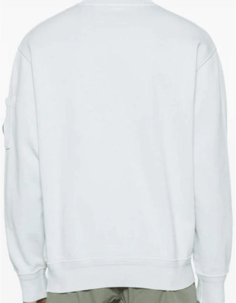 Cotton Lens Logo Crew Neck Starlight Blue Sweatshirt