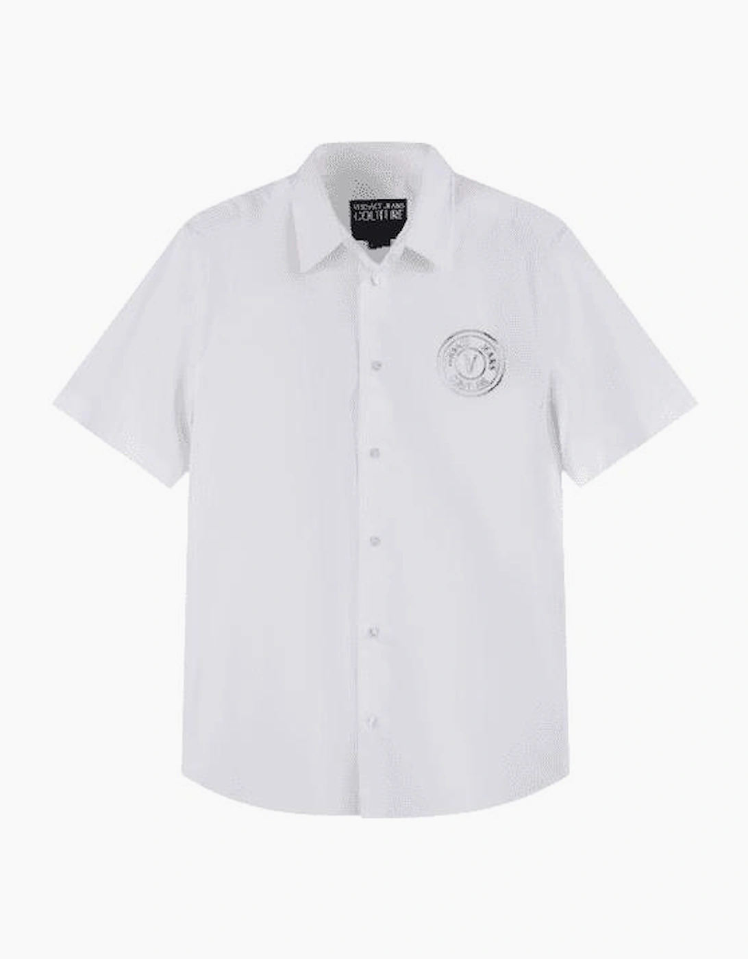 Printed Logo White/Gold Short Sleeve Shirt, 4 of 3