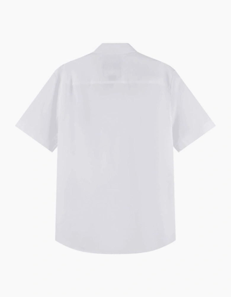 Printed Logo White/Gold Short Sleeve Shirt