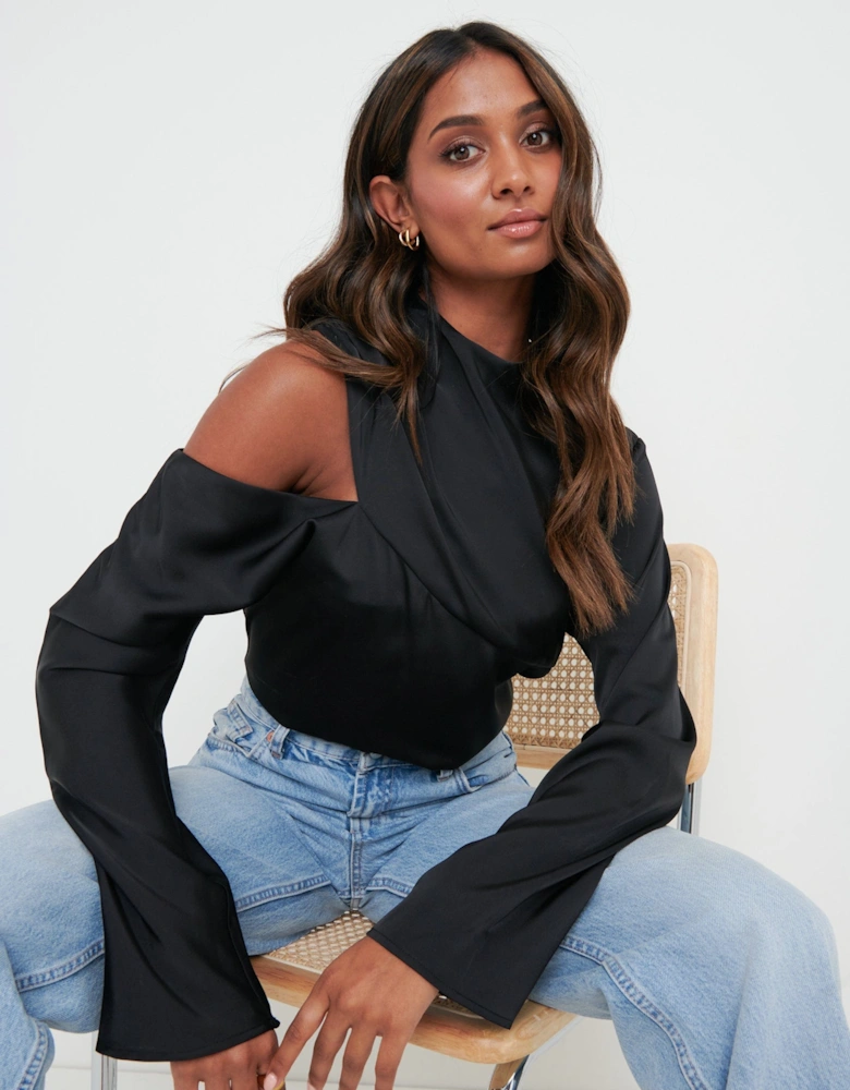 Jett Asymmetric Blouse - Black