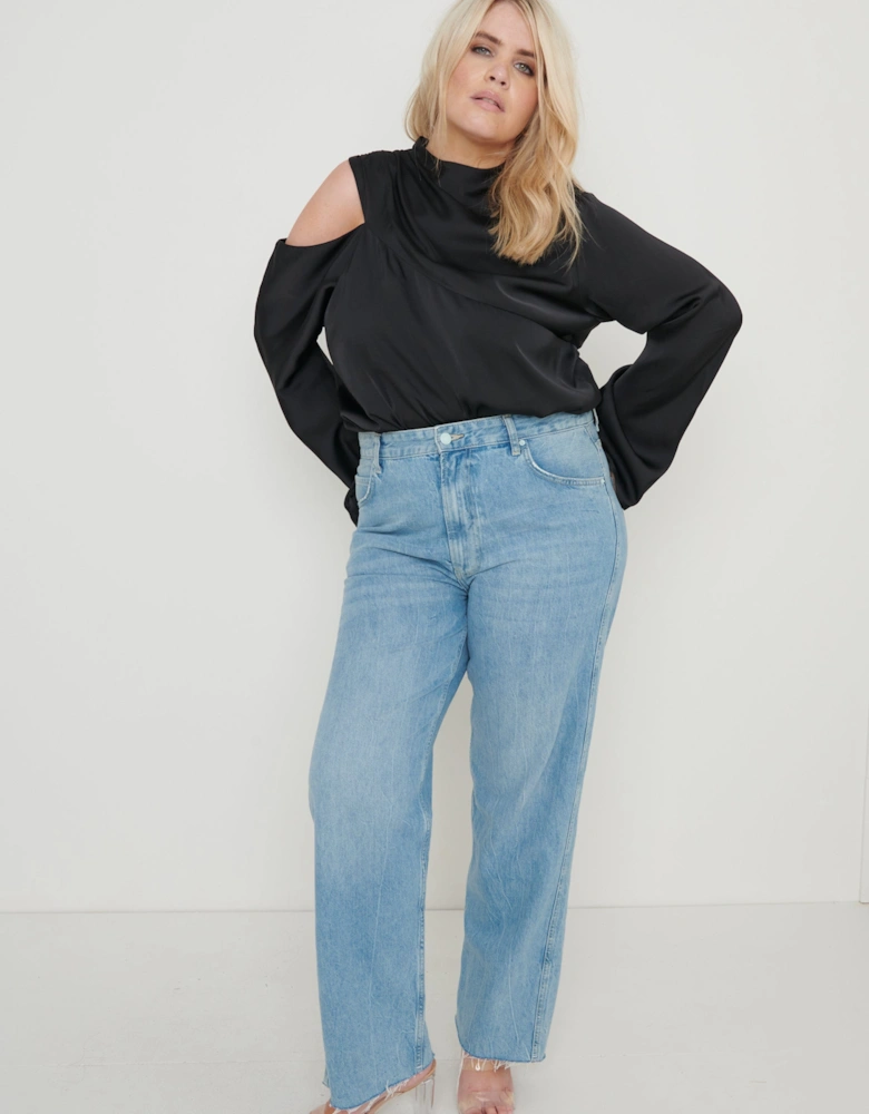 Jett Asymmetric Blouse - Black
